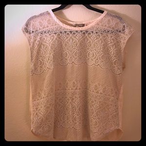 Lace front see through shirt